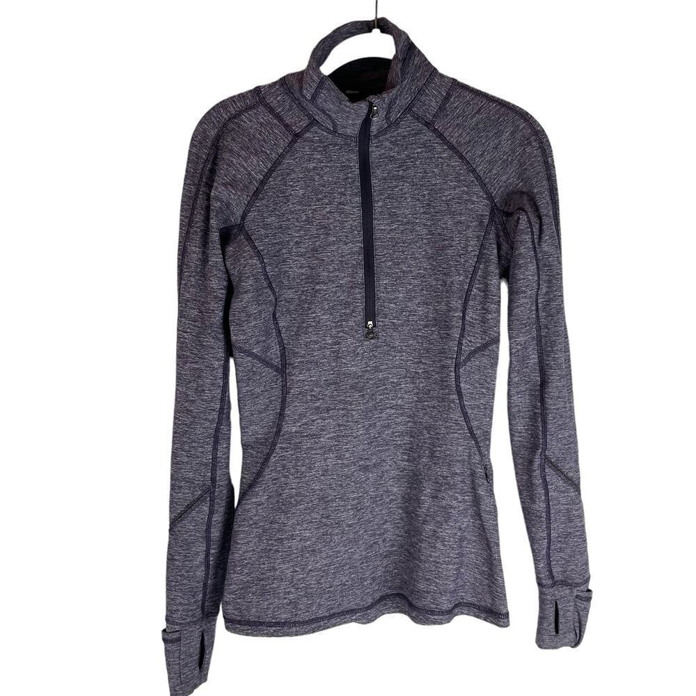 Lululemon Race Your Pace 1/2 Zip pullover heathered black grape